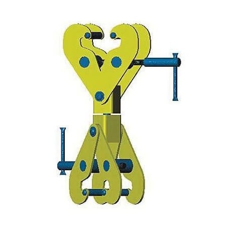 Camlok Twin Beam Clamp, Series Sc Series, 4400 Lb, 3 To 814 In Jaw Opening